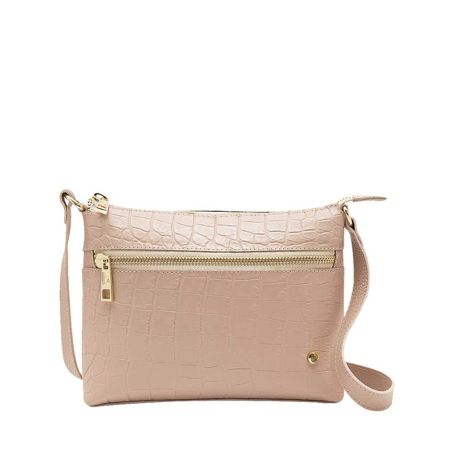 Bolsos Bon-Bonite | Manos Libres En Cuero Color Nude