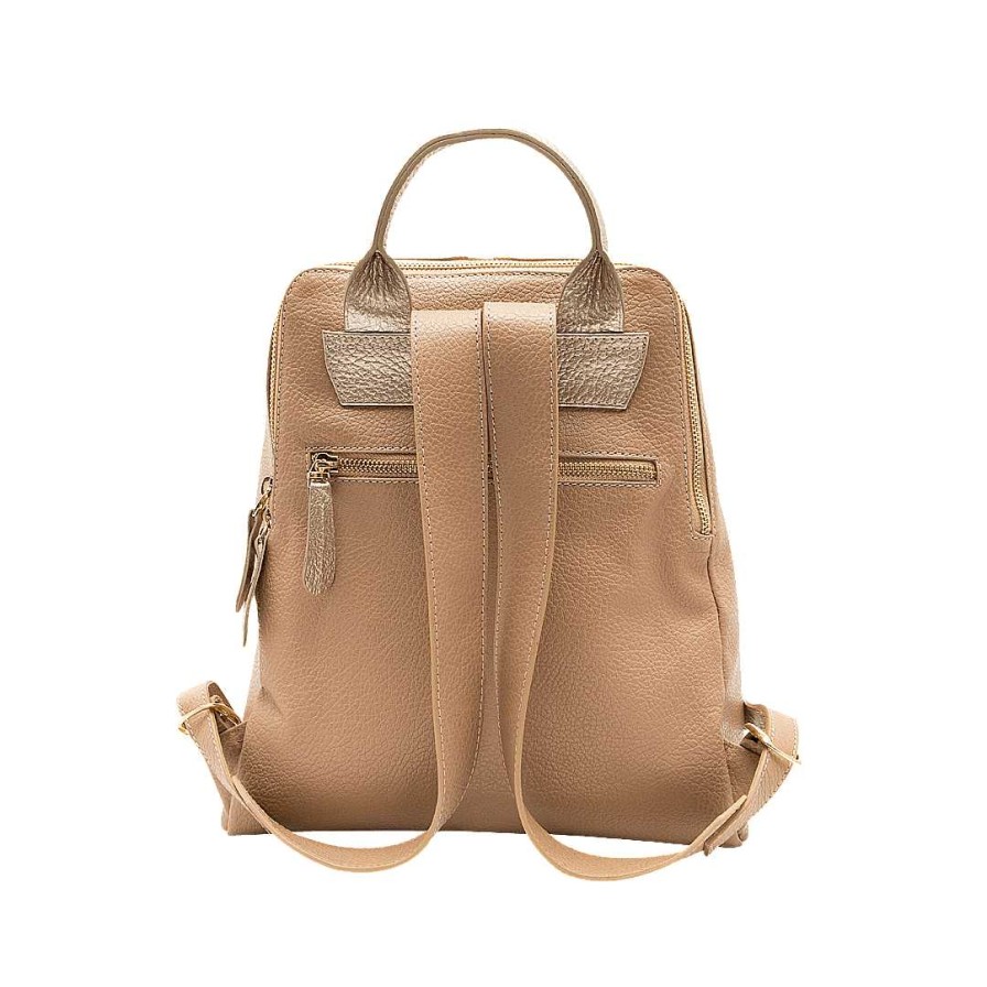 Bolsos Bon-Bonite | Morral En Cuero Color Capuccino