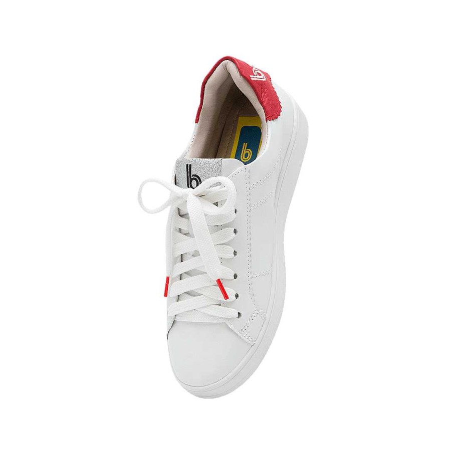 Zapatos Bon-Bonite | Tenis Clasicos En Cuero Color Blanco Puro