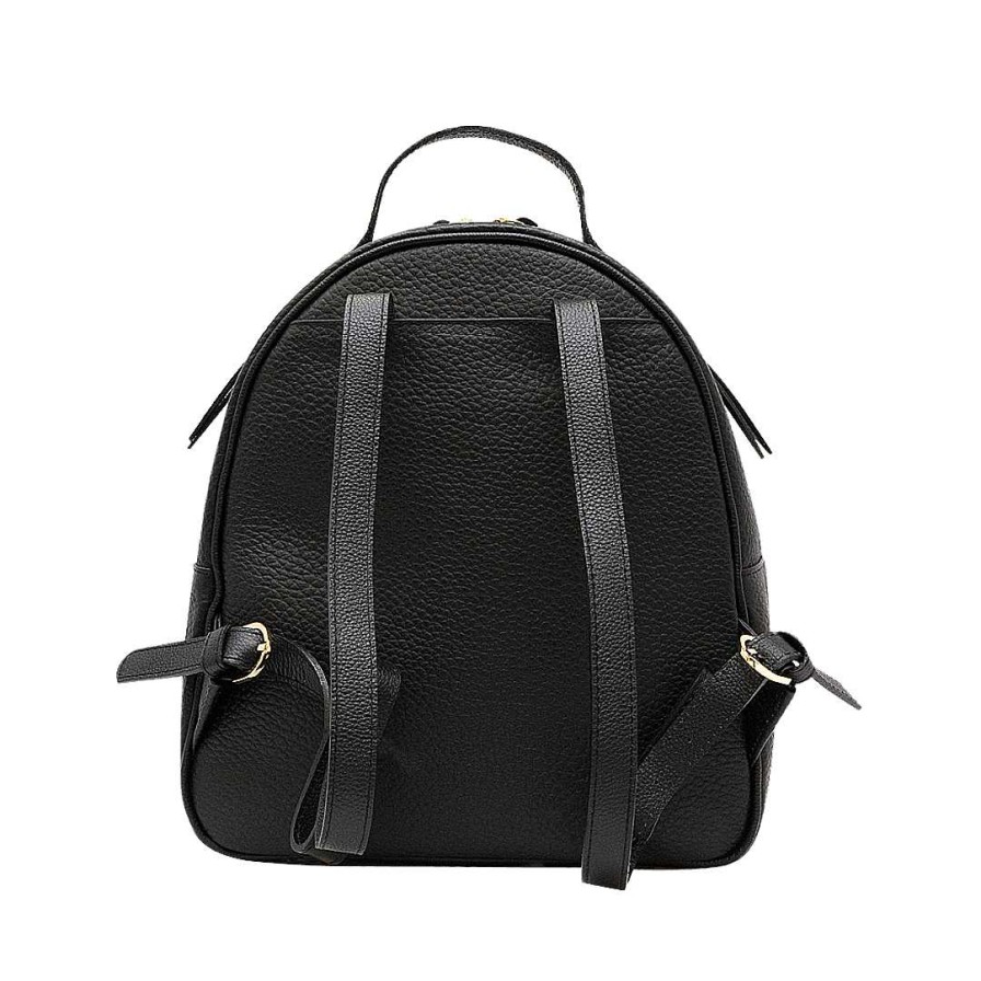 Bolsos Bon-Bonite | Morral En Cuero Color Negro Onix