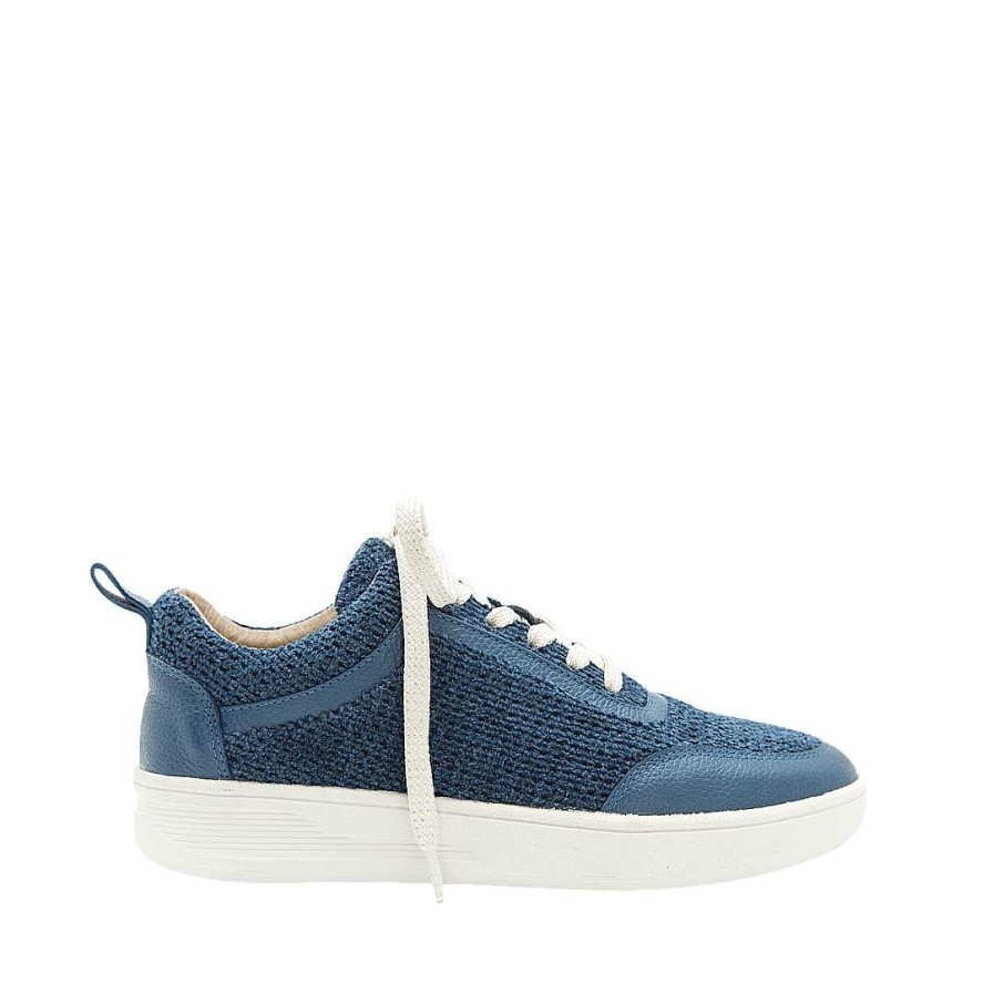 Zapatos Bon-Bonite | Tenis En Cuero Y Textil Color Azul Luna