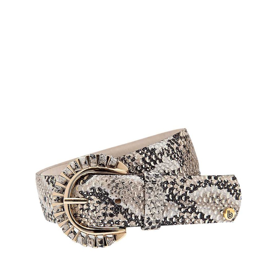 Cinturones Bon-Bonite | Cinturon En Cuero Animal Print