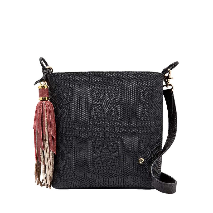 Bolsos Bon-Bonite | Manos Libres En Cuero Color Negro Mate