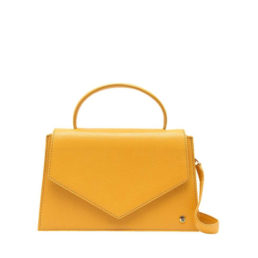 Bolsos Bon-Bonite | Manos Libres En Cuero Color Amarillo Imperial