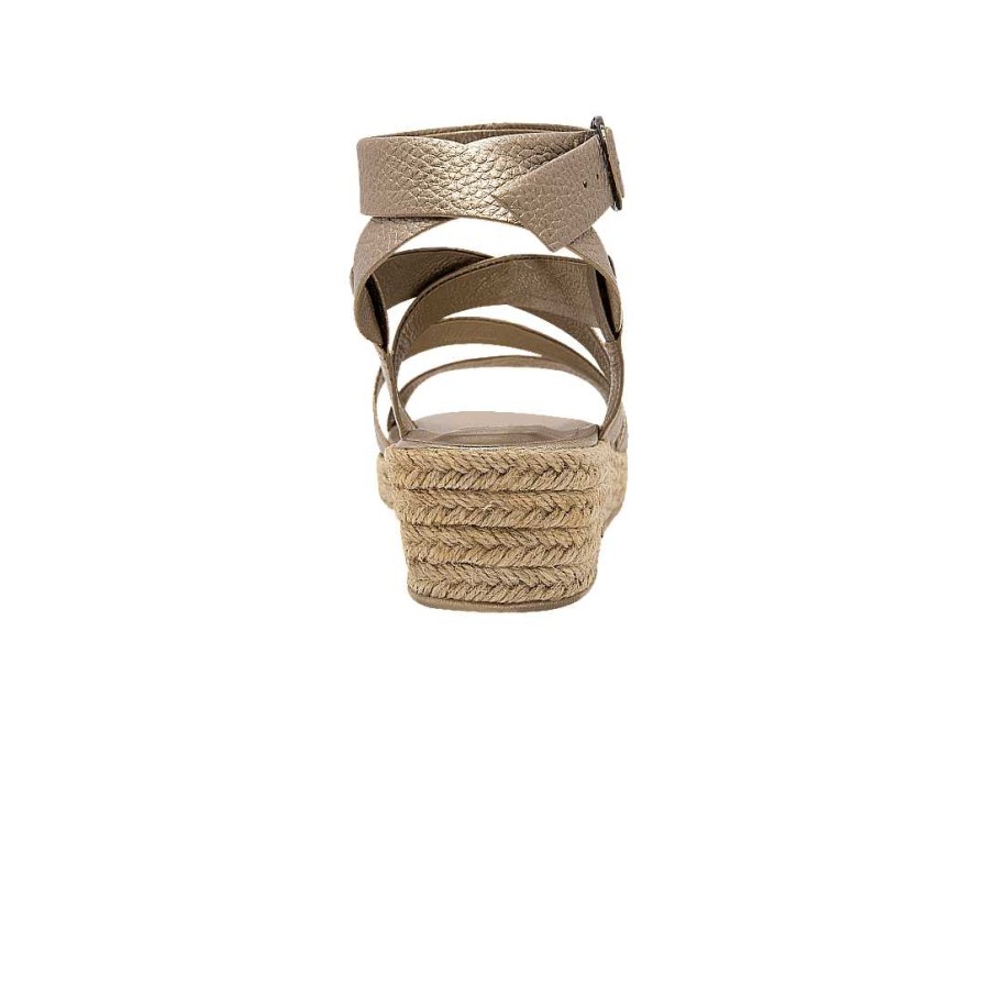 Zapatos Bon-Bonite | Espadrila En Cuero Color Metal Arena