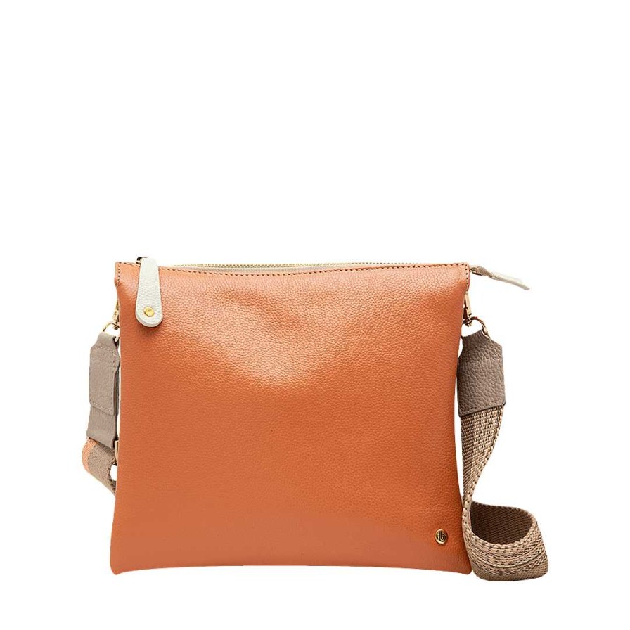 Bolsos Bon-Bonite | Manos Libres En Cuero Color Sandal Por Moca Y Concha