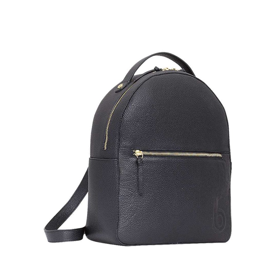 Bolsos Bon-Bonite | Morrales Color Negro Onix En Cuero Granito