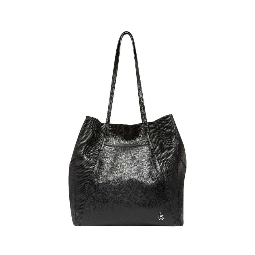 Bolsos Bon-Bonite | Cartera En Cuero Color Negro Onix