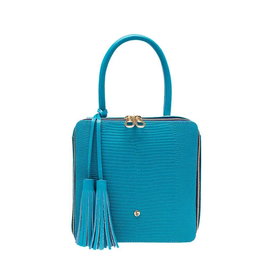 Bolsos Bon-Bonite | Cartera En Cuero Color Turquesa