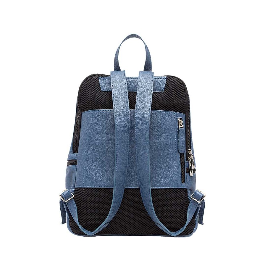 Bolsos Bon-Bonite | Morral En Cuero Color Azul