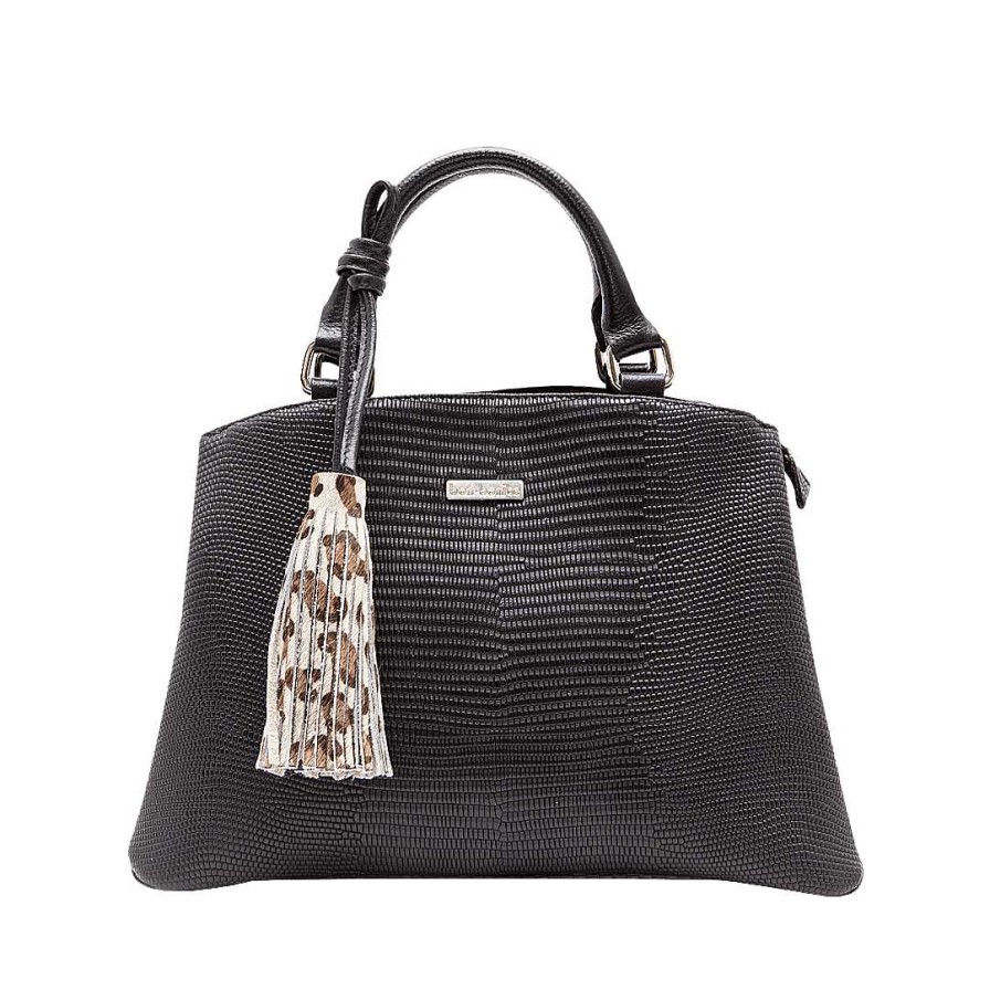 Bolsos Bon-Bonite | Cartera En Cuero Color Negro Onix