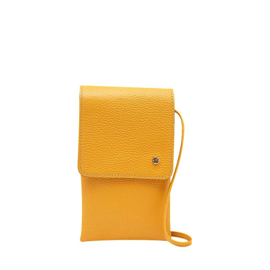 Bolsos Bon-Bonite | Manos Libres En Cuero Color Amarillo Imperial