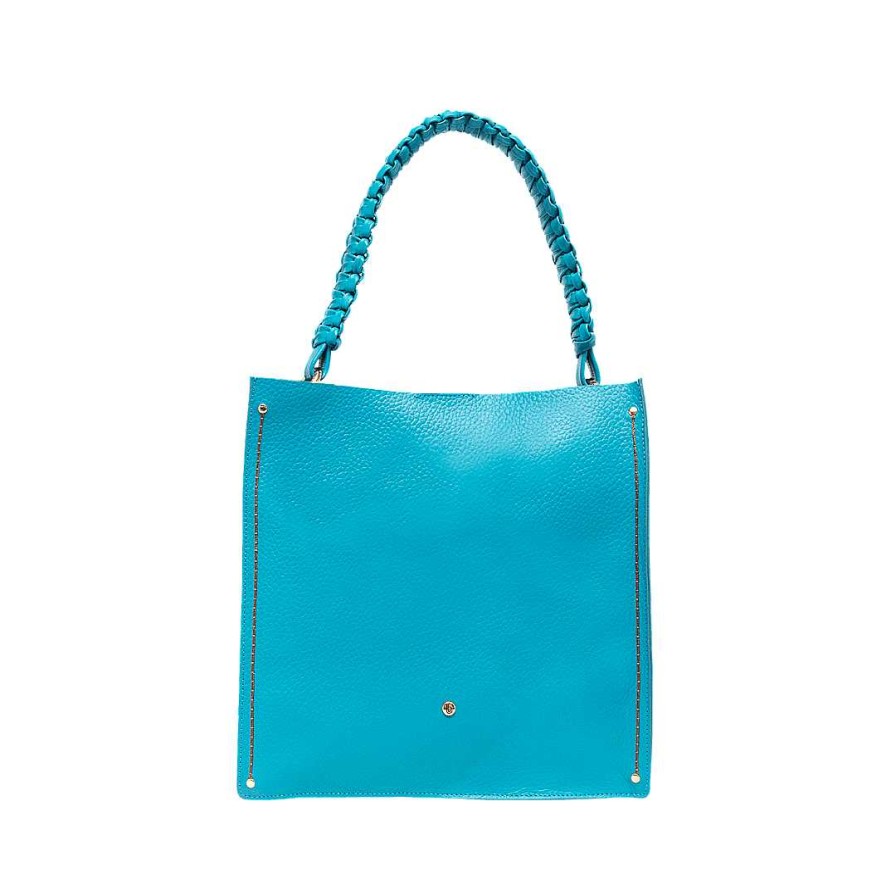 Bolsos Bon-Bonite | Cartera En Cuero Color Turquesa