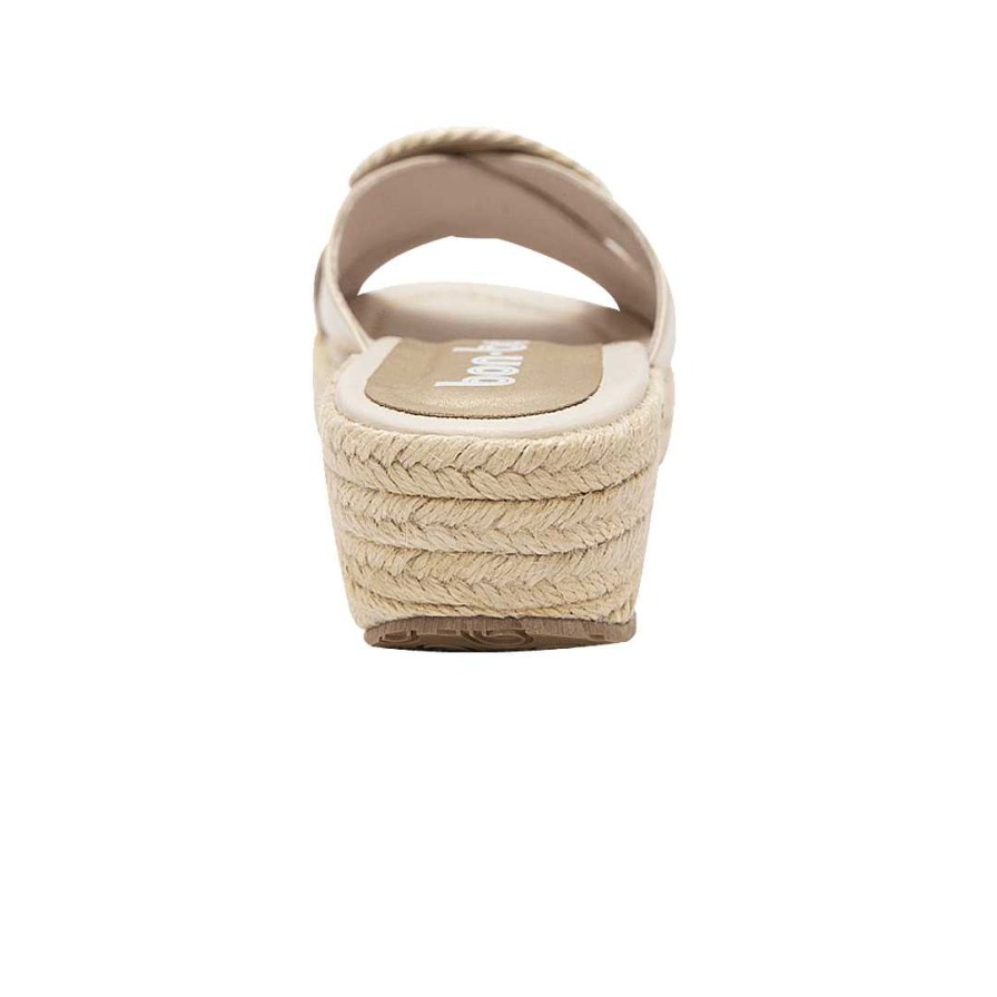 Zapatos Bon-Bonite | Espadrila En Cuero Color Talco