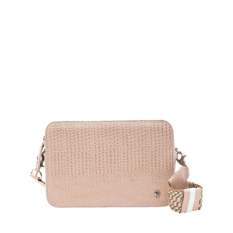 Bolsos Bon-Bonite | Manos Libres En Cuero Color Rosa Nude