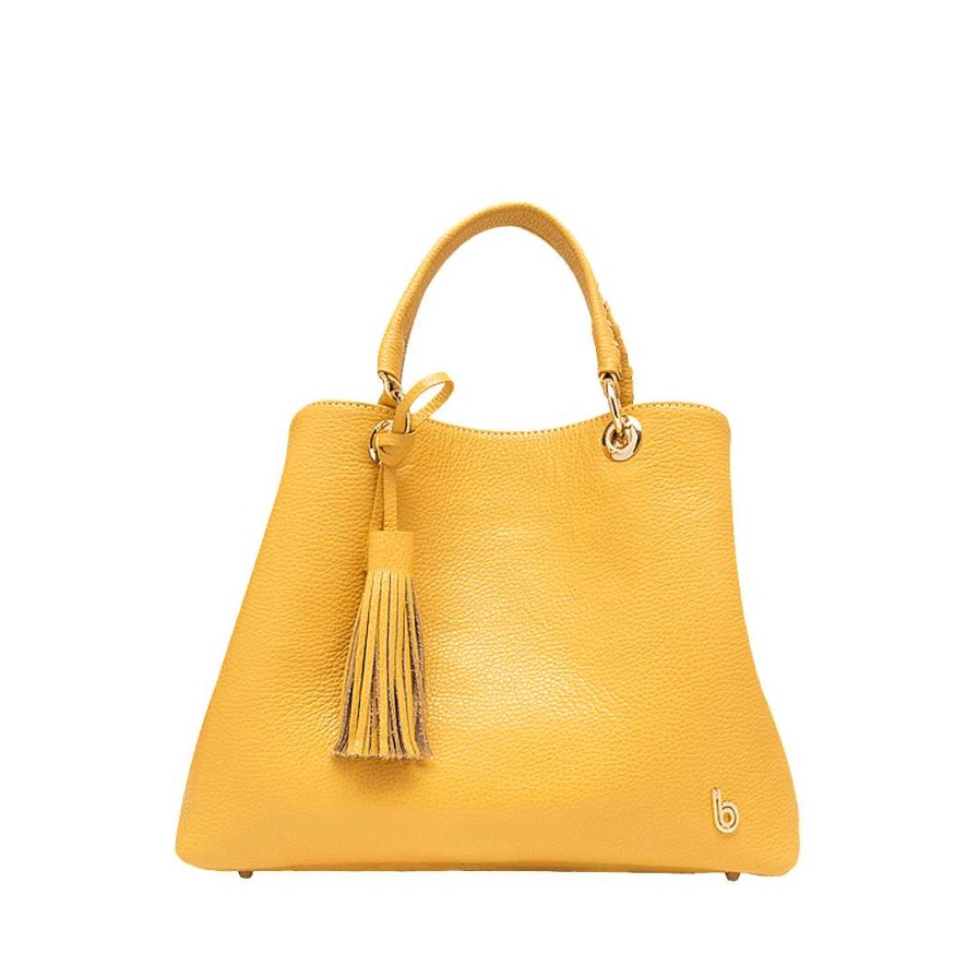 Bolsos Bon-Bonite | Cartera En Cuero Color Amarillo Imperial