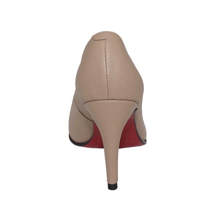 Zapatos Bon-Bonite | Stilettos Color Taupe En Cuero