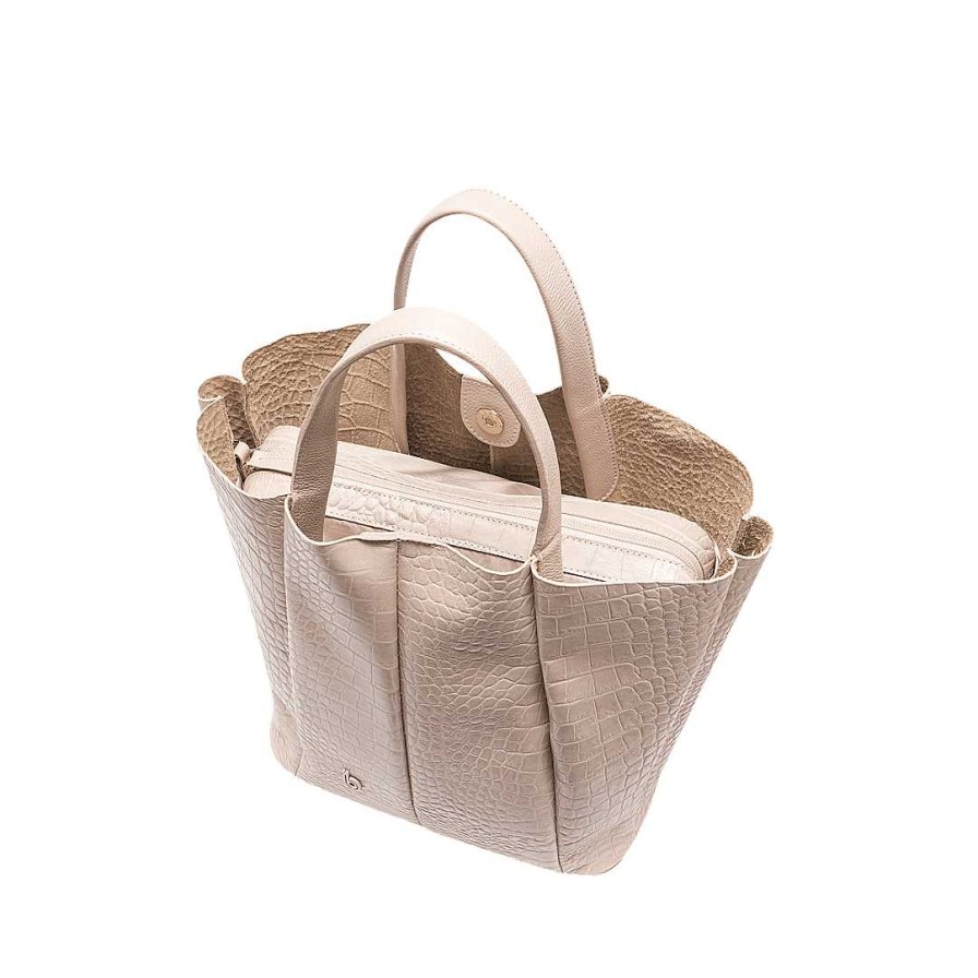 Bolsos Bon-Bonite | Cartera En Cuero Color Nude