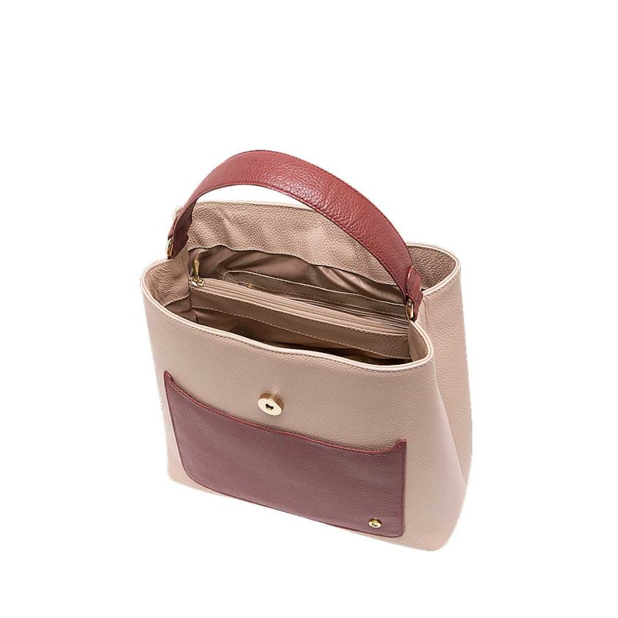 Bolsos Bon-Bonite | Cartera En Cuero Color Rosa Nude Por Merlot