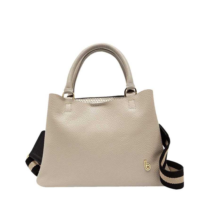 Bolsos Bon-Bonite | Cartera En Cuero Color Blanco Arena