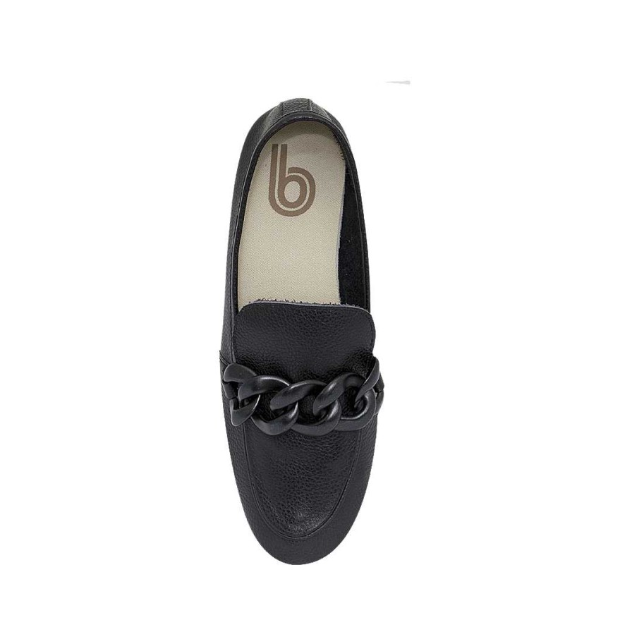 Zapatos Bon-Bonite | Mocasin Con Correa En Samak Color Negro Onix En Cuero