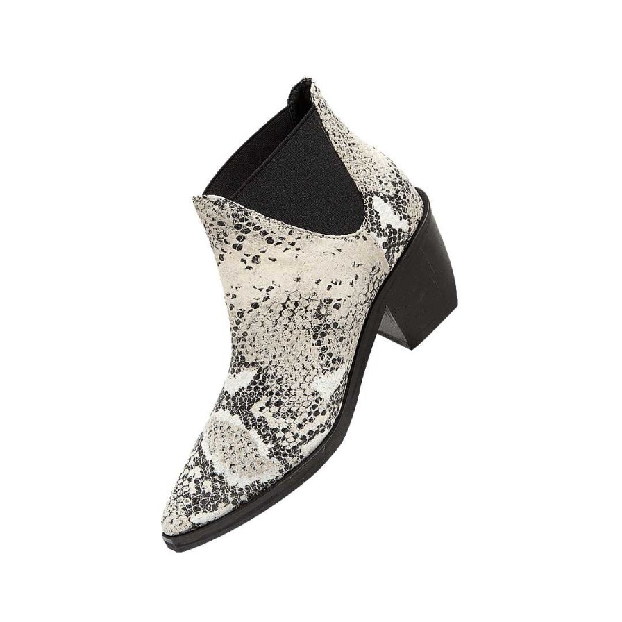 Zapatos Bon-Bonite | Botin En Cuero Animal Print