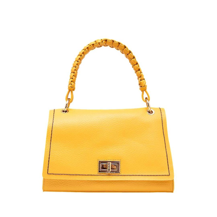 Bolsos Bon-Bonite | Cartera En Cuero Color Amarillo Imperial