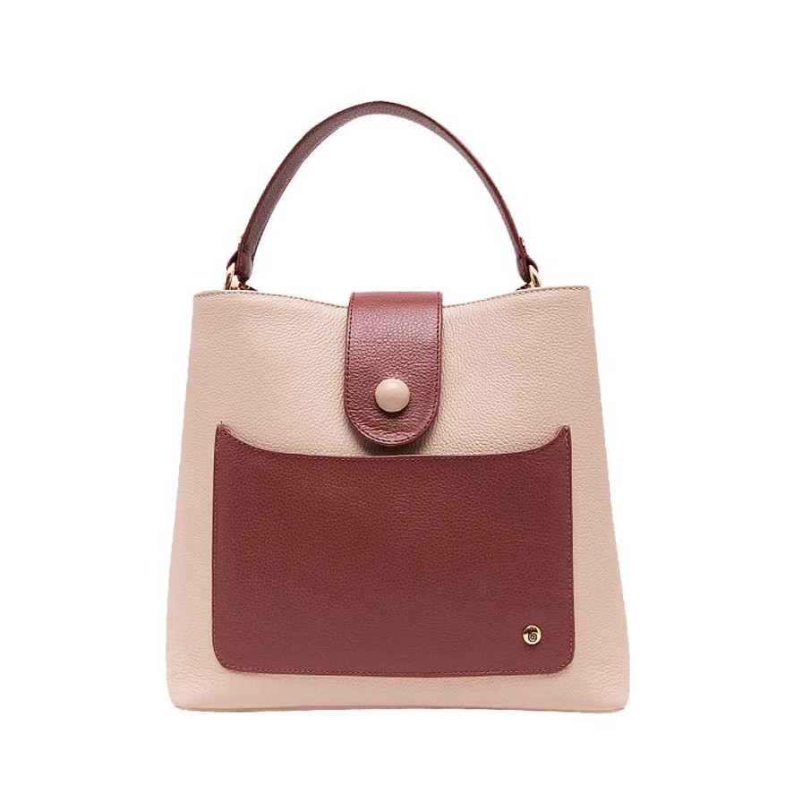 Bolsos Bon-Bonite | Cartera En Cuero Color Rosa Nude Por Merlot