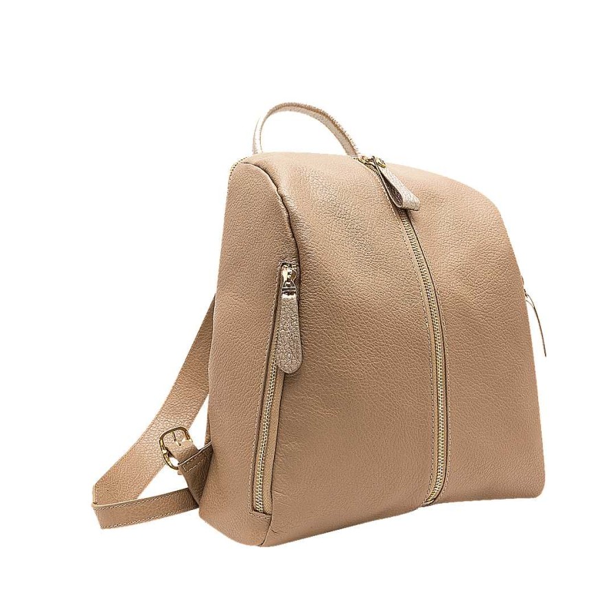 Bolsos Bon-Bonite | Morral En Cuero Color Capuccino